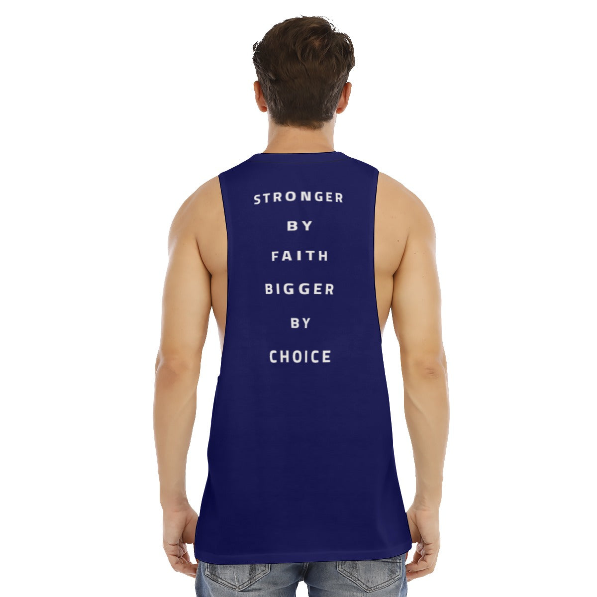 JESUS'S GYM official muscle tank (Navy)