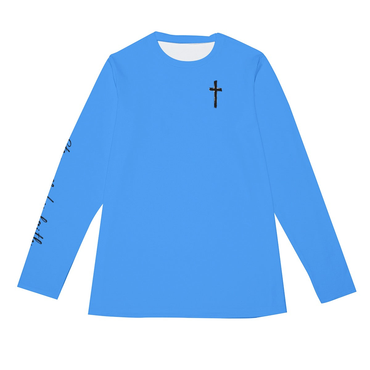 JESUS'S GYM Long Sleeve T-Shirt (Blue)