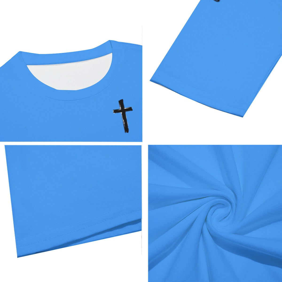 JESUS'S GYM Long Sleeve T-Shirt (Blue)