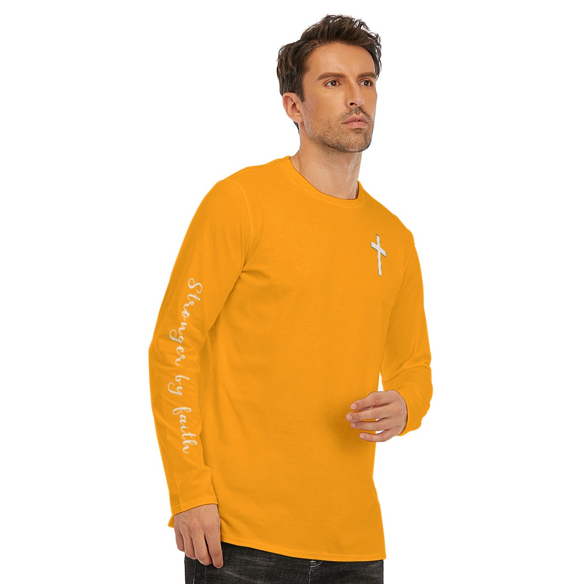 JESUS'S GYM Long Sleeve T-Shirt (Orange)