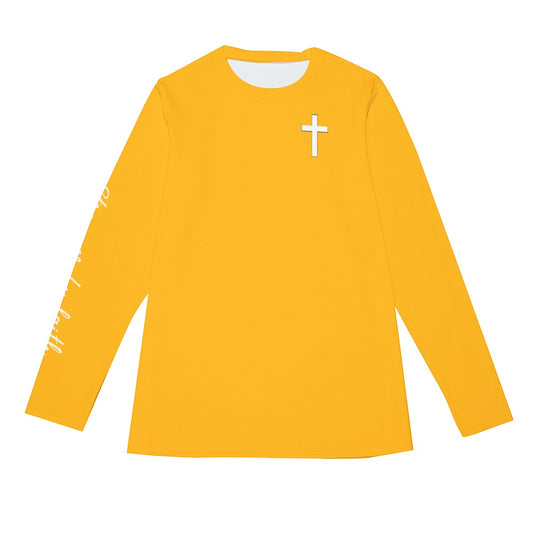 JESUS'S GYM Long Sleeve T-Shirt (Orange)