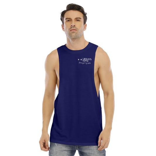 JESUS'S GYM official muscle tank (Navy)