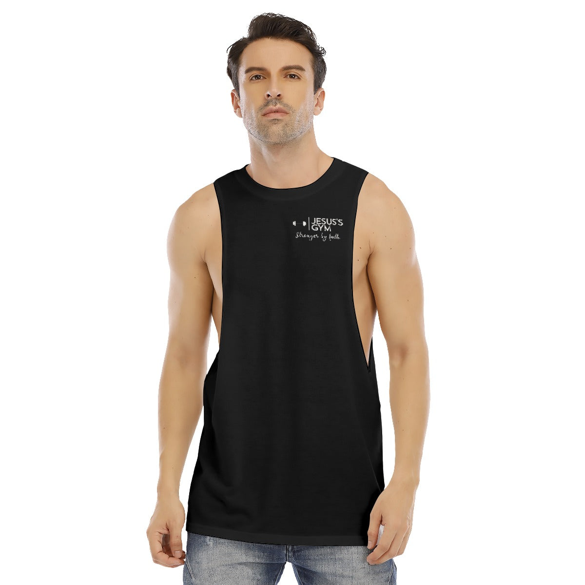 JESUS'S GYM official muscle tank (Black)