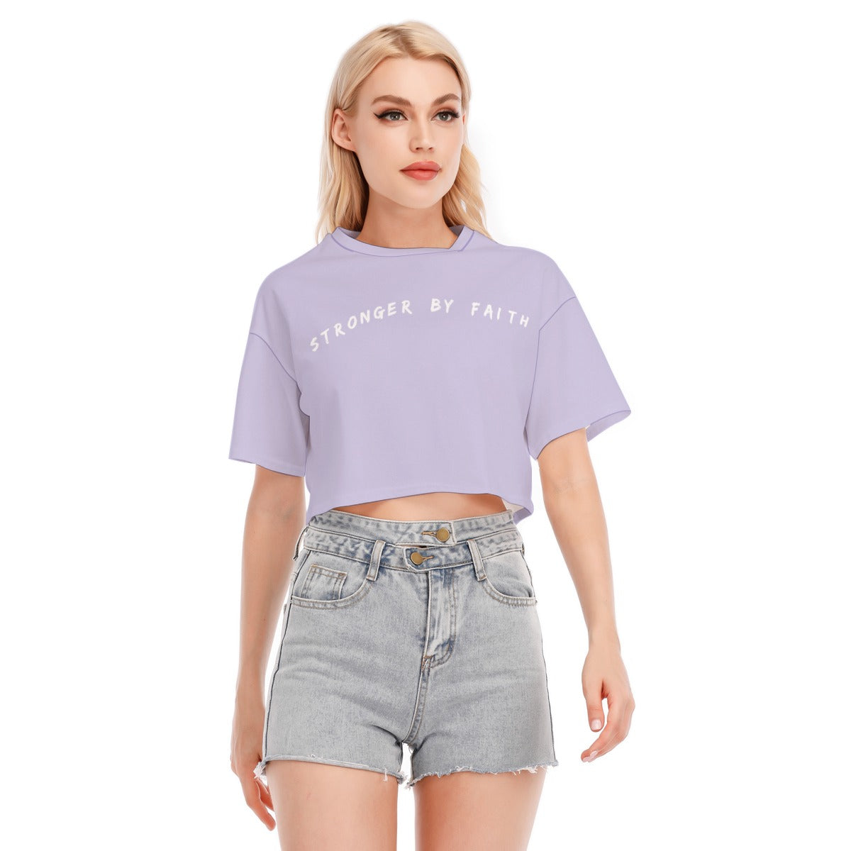 JESUS'S GYM Jeremiah 17:7 Crop Top (Light Purple)