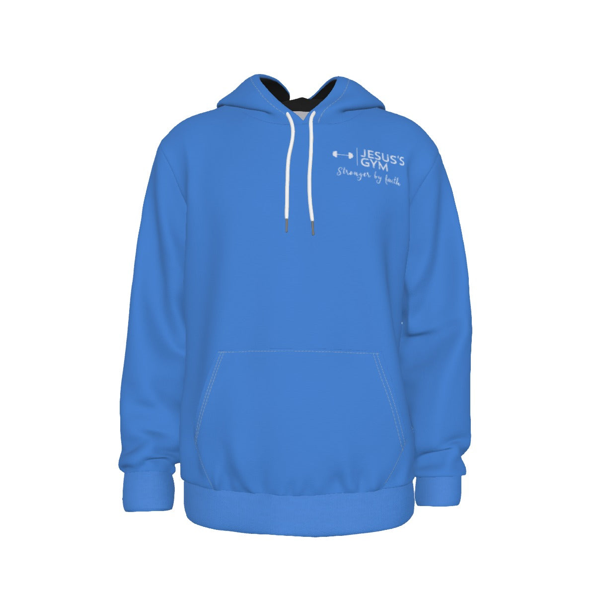 JESUS'S GYM official stronger by faith hoodie! (Blue)