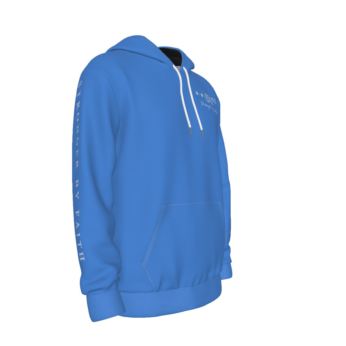 JESUS'S GYM official stronger by faith hoodie! (Blue)